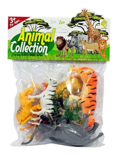Animales Muñecos De La Selva X8 Con Accesorios