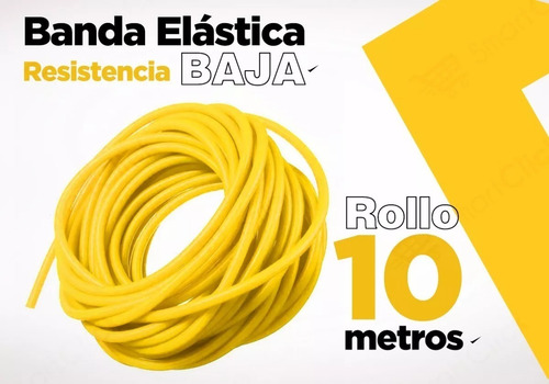 Imagen 2 de 10 de Kit Banda Elastica Fitness Resistencia 3 Rollos 30 Mts Tubo