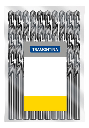 Kit De 10brocas Para Aço Rápido Tramontina  1/4 6,4mmx94mm