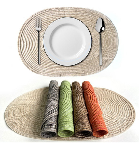 Mantel Para Mesa, Tapete Trenzado Para Platos, Antideslizant