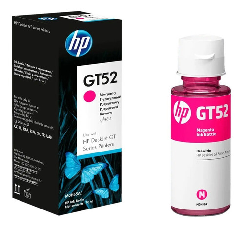 Botella Tinta Hp Gt52 Magenta Original M0h55al Gt 5820 5810