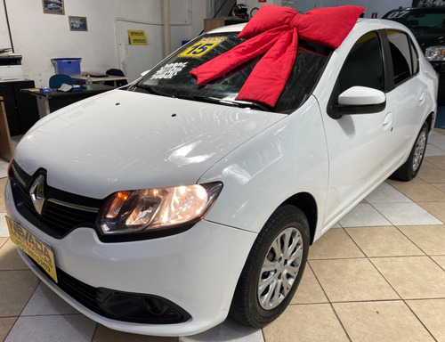 Imagem 3 de 15 de Renault Logan 2015 1.0 Flex Expression 16v Branco