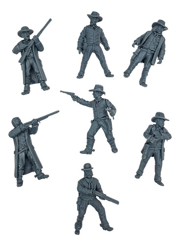 Pack 7 Miniaturas Velho Oeste - Delegados U.s Marshals