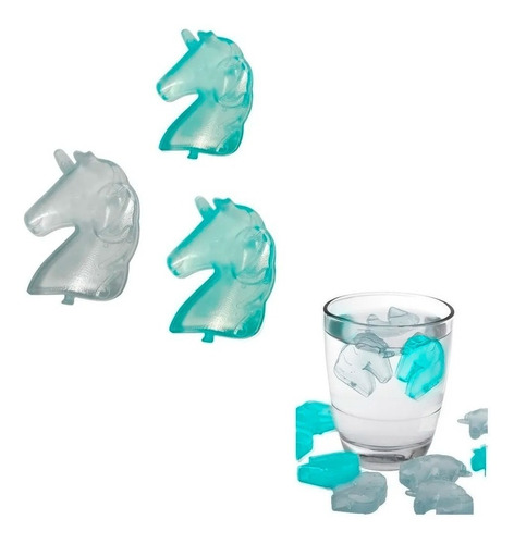 Pack X24 Hielos Reutilizables Cubitos Refrigerantes Color Unicornio