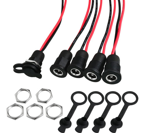 Adaptador De Conector Hembra Roscado De 10 Dc-099 Cable...