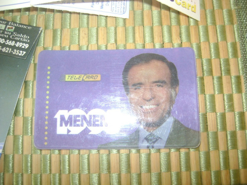 Tarjeta Telefonica Coleccionismo Telecard Presidente Menem