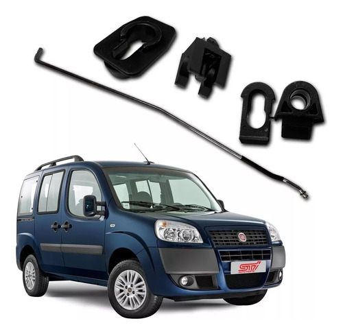 Kit Haste Vareta Capo Fiat Doblo + Suportes Original Novo Nf