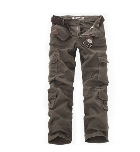 Pantalones Cargo Militares Con Estampado De Camuflaje De Mod