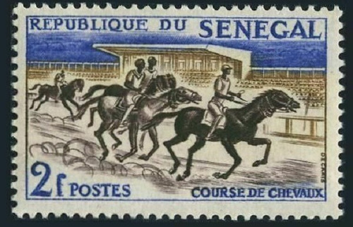 Estampillas Senegal 1961 Deporte Hipico - Caballos