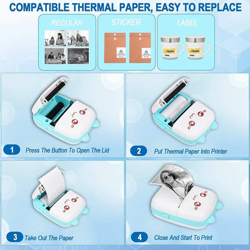 Imagen 6 de 9 de Mini Impresora Térmica Inalámbrica Portátil Bluetooth