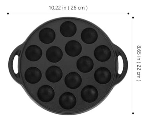 Hemoton Cost Iron Takoyaki Sartén, 15 Agujeros