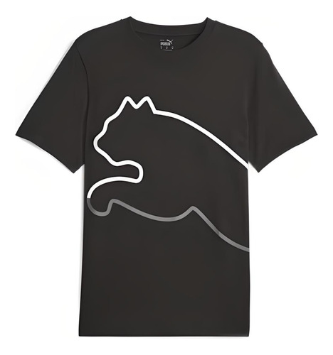 Camiseta Puma Hombre Graphics Big Cat Tee Negro