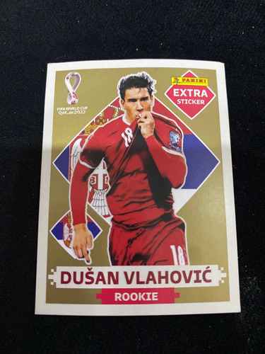 Barajita Dusan Vlahovic Extra Sticker Gold/ Qatar 2022