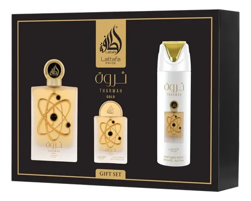 Lattafa Pride THARWAH GOLD ギフトセット Perfume Árabe Tharwah Gold Lattafa Pride Gift Set Edp | MercadoLivre