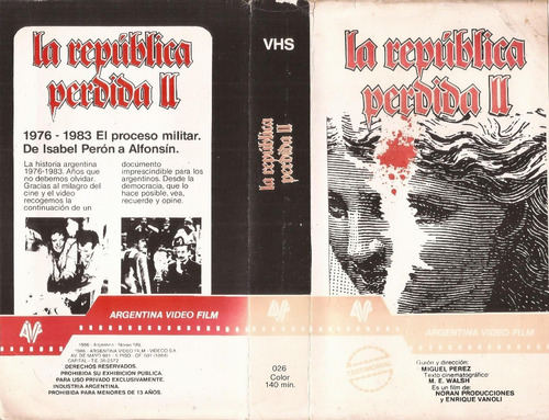 La República Perdida Ii Vhs Miguel Pérez Documental 1986