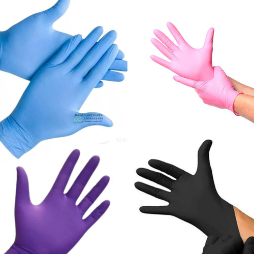 Imagen 1 de 3 de Guantes De Nitrilo Xs/s/m/l/xl Caja De 100 Unidades
