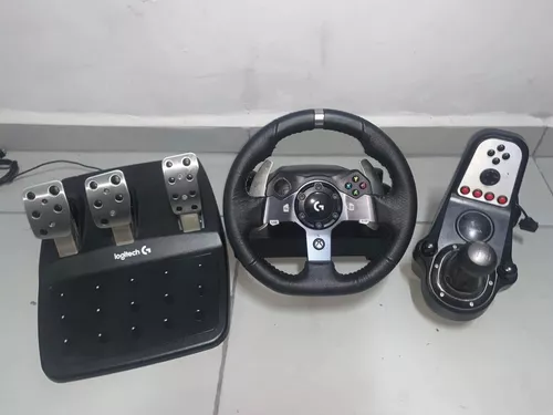 Volante Logitech G920 com pedal + Câmbio Driving Force Shifter