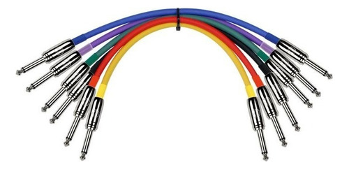 Set De Cables Kirlin Ip6-241-0.3m, Parcheo Colores, 6 Pzs
