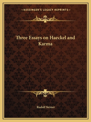 Libro Three Essays On Haeckel And Karma - Steiner, Rudolf