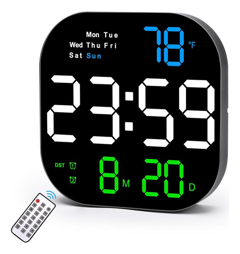 ~? Reloj De Pared Digital Szelam, Pantalla Grande De Reloj D