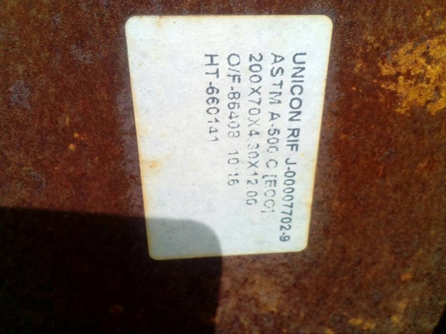 Tubo Estructural 200 X 70 X 3,4mm De 12mts De Largo.