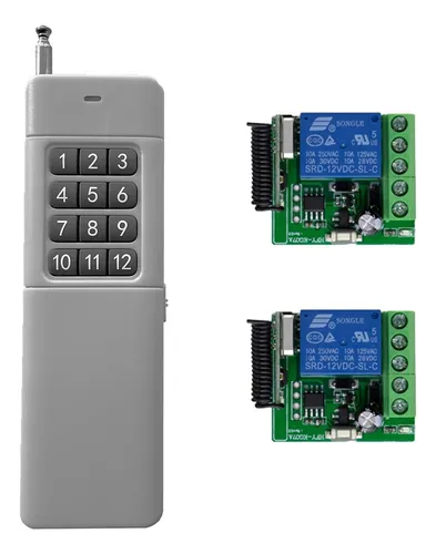 comprar 2 Receptor Inalámbrico De 1 Rele Mas 1 Control De 12 Botones