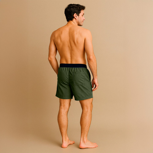 Traje De Baño Hombre Con Cordón Y Bolsillos Ideal Playa Verde Xl