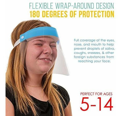 Protectores Faciales Infantiles - 5 Colores - 1 Por Color -