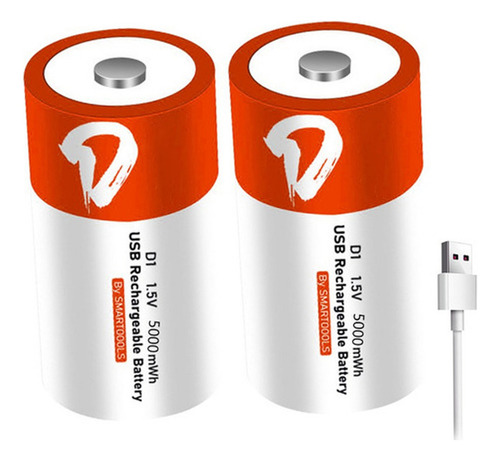 Kit 2 Unidades Bateria Lítio Recarregável 1.5v Porta Cabo Tipo C Usb