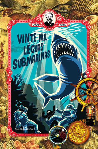 Vinte mil léguas submarinas, de Verne, Julio. Editora Martin Claret Ltda, capa dura em português, 2019