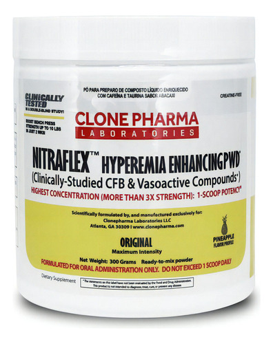 Pré Treino Nitraflex 300 G - Clone Pharma
