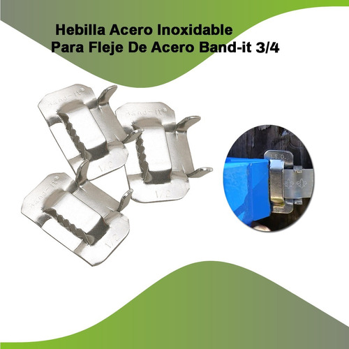 100 Hebilla Acero Inoxidable Para Fleje De Acero Band-it 3/4