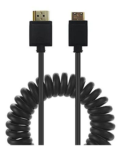 Cable Hdmi - Lokeke 4k Coiled Mini Hdmi To Hdmi 2.0 Cable Co