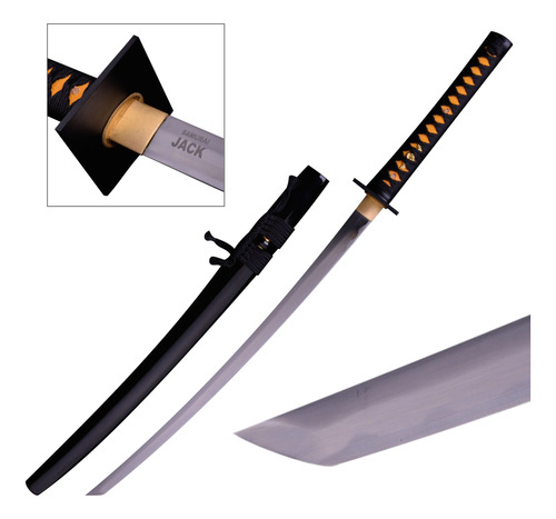 Espada Katana Samurai Jack Full Tang Funcional Templada Filo