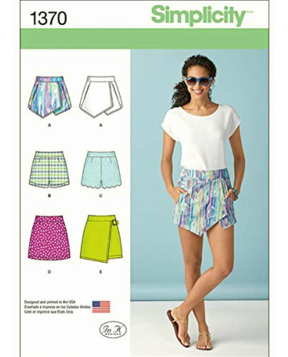 Simplicity 1370 Patrones De Costura Para Pantalones Cortos,