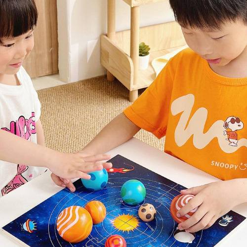 Aprendizaje Rompecabezas Planetas Espaciales Para Niño