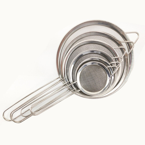 Kit Peneira Coador De Cozinha Aço Inox 4 Peças *