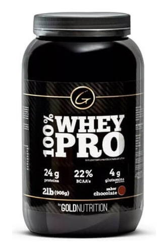 Proteína - 100% Whey Pro 2lb - Gold Nutrition Chocolate