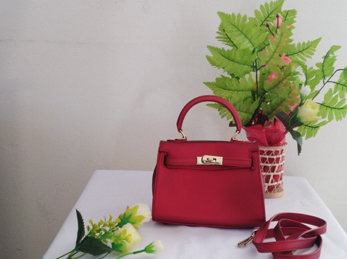 Bolso De Mano Dama Tornasol Rojo Compacto/ Bolsa Mujer