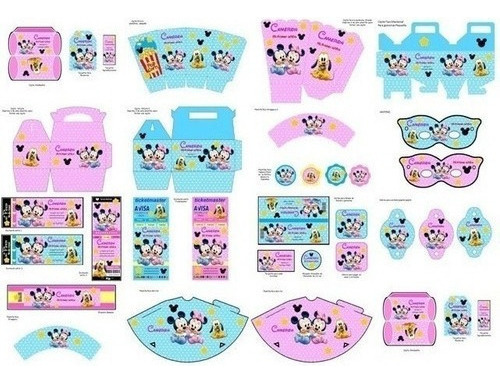 Kit Imprimible Para Tu Fiesta De Mickey Y Minnie Bebes