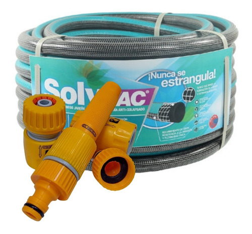 Manguera Solytac Anti-colapso 1/2 X 15 Mtr + Kit Accesorios