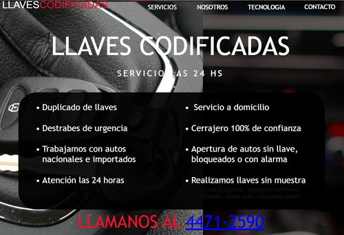 Cerrajero Automotor Domicilio 24hs Urgencia Llave Codificada