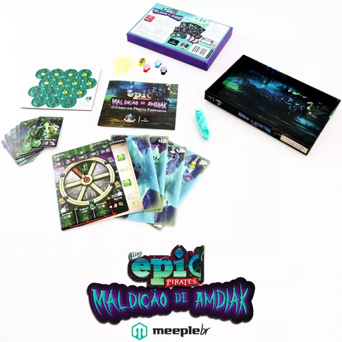 Kit 2 Tiny Epic Pirates E Expansão Maldição Jogo Tabuleiro
