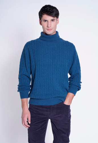 Sweater Hombre Musgo Azul Fw 2023 New Man