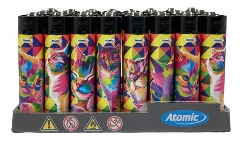 Encendedor Atomic Diseños 2022 Display 24 U