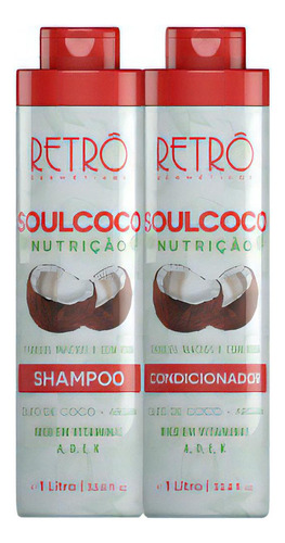 Kit Retrô - Shampoo + Condicionador Soul Coco 2x1000ml