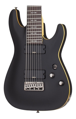 Imagen 2 de 3 de Guitarra eléctrica Schecter Demon Series Demon-8 archtop de tilo aged black satin con diapasón de wengué