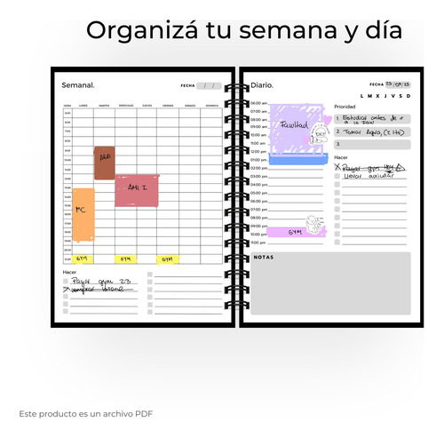 Agenda Perpetua Digital Universitaria Imprimible