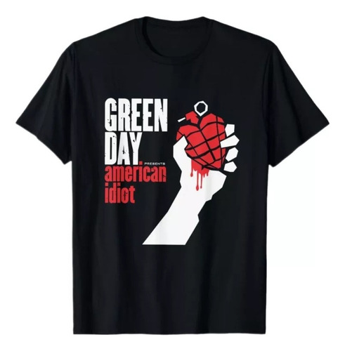 Playera Green Day American Idiot Nueva Manga Corta 