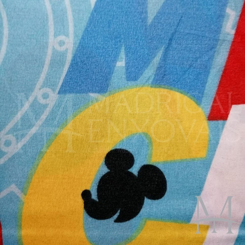 Cortina Infantil Mickey Lepper Ilhós Microfibra 3,00x1,80m